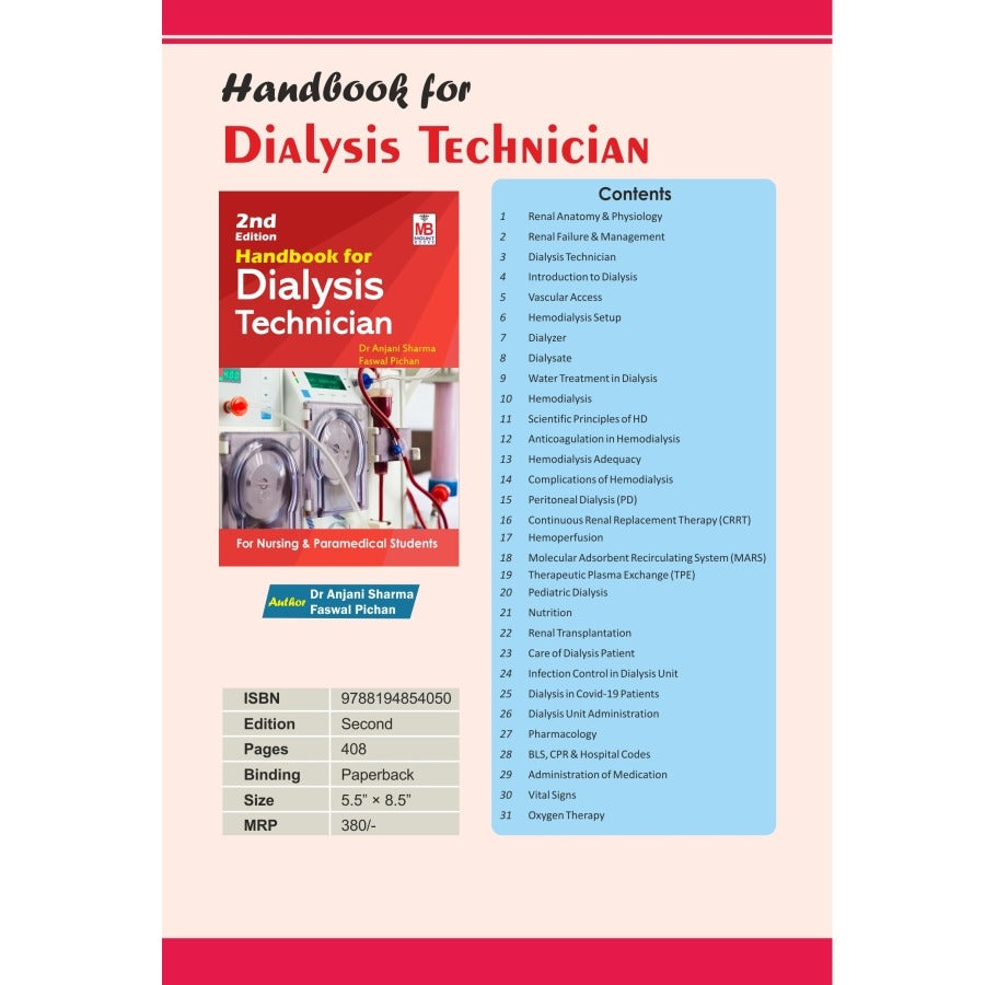 Handbook for Dialysis Technician [2nd Edition]