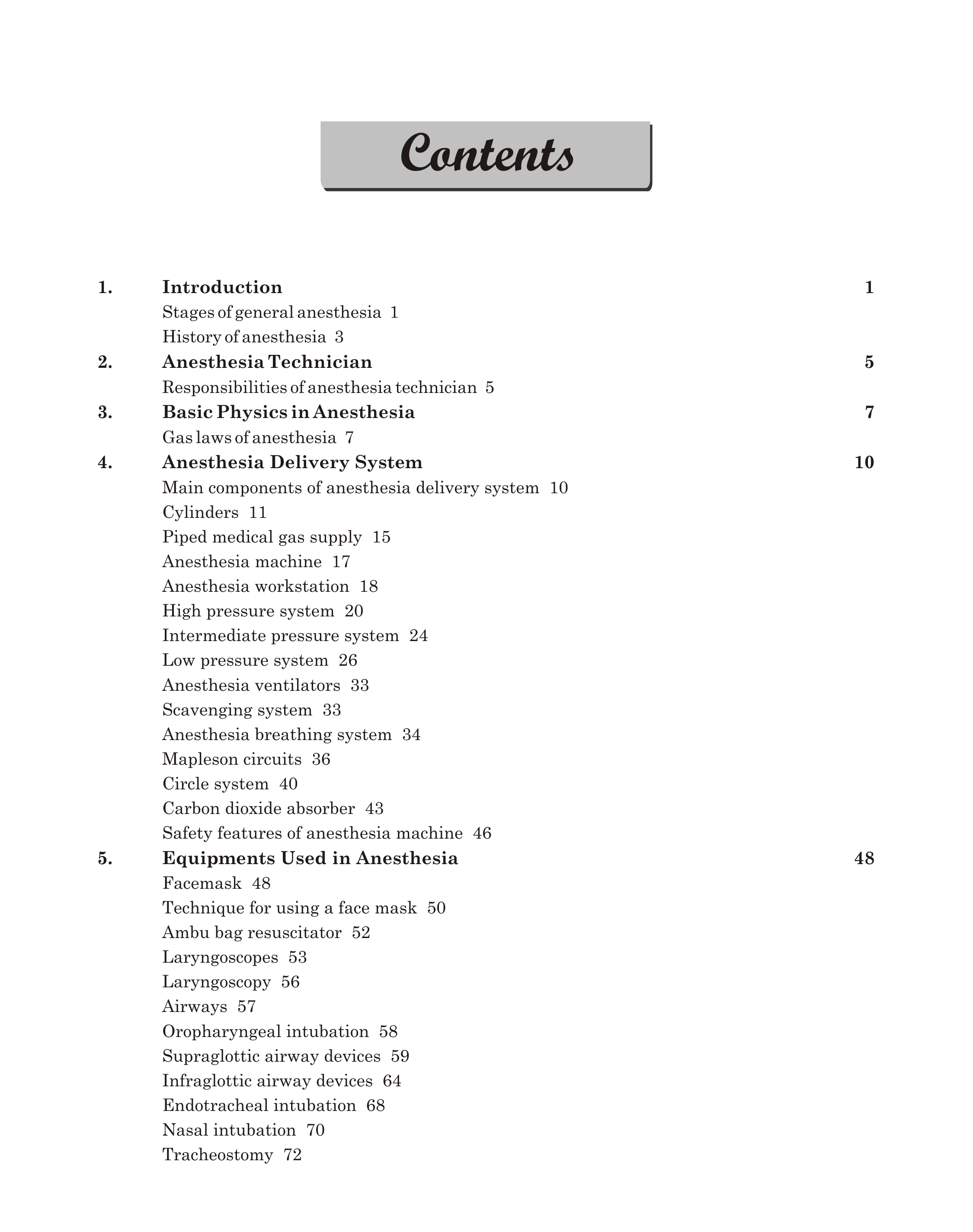 Textbook for Anesthesia Technician